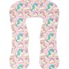 Amilian Kissenbezug für Stillkissen, Lagerungskissen, Seitenschläferkissen, pregnancy pillow; pillow cover; Ersatzbezug; Größe ca. 330cm; Einhorn Neu 100% Baumwolle