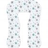 Amilian Kissenbezug für Stillkissen, Lagerungskissen, Seitenschläferkissen, pregnancy pillow; pillow cover; Ersatzbezug; Größe ca. 330cm; Sternschnuppe Türkis 100% Baumwolle