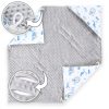 Amilian Baby Einschlagdecke, Babydecke, Fußsäck, Kuscheldecke mit Kapuze, universal für Babyschale, Autositz ca. 90×90 cm, Baby Car Seat Blanket B20 Oberstoff 1: 100% Baumwolle, Oberstoff 2 : 100% Polyester, Füllung: 100% Polyester - Image 4