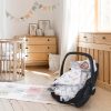 Amilian Baby Einschlagdecke, Babydecke, Fußsäck, Kuscheldecke mit Kapuze, universal für Babyschale, Autositz ca. 90×90 cm, Baby Car Seat Blanket B21 Oberstoff 1: 100% Baumwolle, Oberstoff 2 : 100% Polyester, Füllung: 100% Polyester - Image 7