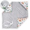 Amilian Baby Einschlagdecke, Babydecke, Fußsäck, Kuscheldecke mit Kapuze, universal für Babyschale, Autositz ca. 90×90 cm, Baby Car Seat Blanket B22 Oberstoff 1: 100% Baumwolle, Oberstoff 2 : 100% Polyester, Füllung: 100% Polyester - Image 4