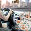 Amilian Baby Einschlagdecke, Babydecke, Fußsäck, Kuscheldecke mit Kapuze, universal für Babyschale, Autositz ca. 90×90 cm, Baby Car Seat Blanket B22 Oberstoff 1: 100% Baumwolle, Oberstoff 2 : 100% Polyester, Füllung: 100% Polyester - Image 6