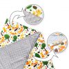 Amilian Baby Einschlagdecke, Babydecke, Fußsäck, Kuscheldecke mit Kapuze, universal für Babyschale, Autositz ca. 90×90 cm, Baby Car Seat Blanket B23 Oberstoff 1: 100% Baumwolle, Oberstoff 2 : 100% Polyester, Füllung: 100% Polyester - Image 3