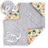 Amilian Baby Einschlagdecke, Babydecke, Fußsäck, Kuscheldecke mit Kapuze, universal für Babyschale, Autositz ca. 90×90 cm, Baby Car Seat Blanket B23 Oberstoff 1: 100% Baumwolle, Oberstoff 2 : 100% Polyester, Füllung: 100% Polyester - Image 4