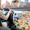 Amilian Baby Einschlagdecke, Babydecke, Fußsäck, Kuscheldecke mit Kapuze, universal für Babyschale, Autositz ca. 90×90 cm, Baby Car Seat Blanket B23 Oberstoff 1: 100% Baumwolle, Oberstoff 2 : 100% Polyester, Füllung: 100% Polyester - Image 6