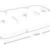Bankauflage Gartenbankauflage Stuhlkissen Rückenkissen Sitzpolster Bankkissen für Gartenbank Europaletten Palettenkissen 60x120cm 07 Oberstoff: 100% Baumwolle, Füllung: 100% Polyester - Image 3