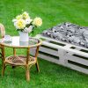 Bankauflage Gartenbankauflage Stuhlkissen Rückenkissen Sitzpolster Bankkissen für Gartenbank Europaletten Palettenkissen 60x120cm 01 Oberstoff: 100% Baumwolle, Füllung: 100% Polyester - Image 5