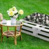 Bankauflage Gartenbankauflage Stuhlkissen Rückenkissen Sitzpolster Bankkissen für Gartenbank Europaletten Palettenkissen 60x120cm 04 Oberstoff: 100% Baumwolle, Füllung: 100% Polyester - Image 5