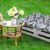 Bankauflage Gartenbankauflage Stuhlkissen Rückenkissen Sitzpolster Bankkissen für Gartenbank Europaletten Palettenkissen 80x120cm 01 Oberstoff: 100% Baumwolle, Füllung: 100% Polyester - Image 5