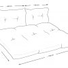 Bankauflage Gartenbankauflage Stuhlkissen Rückenkissen Bankkissen für Gartenbank Palettenkissen SET: 80x120cm + 2 x 40x60cm 02 Oberstoff: 100% Baumwolle, Füllung: 100% Polyester - Image 3