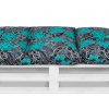 Bankauflage Gartenbankauflage Stuhlkissen Rückenkissen Bankkissen für Gartenbank Palettenkissen SET: 80x120cm + 2 x 40x60cm 02 Oberstoff: 100% Baumwolle, Füllung: 100% Polyester - Image 7
