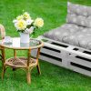 Bankauflage Gartenbankauflage Stuhlkissen Rückenkissen Bankkissen für Gartenbank Palettenkissen SET: 60x120cm + 2 x 40x60cm 06 Oberstoff: 100% Baumwolle, Füllung: 100% Polyester - Image 5