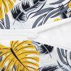 Amilian Dekokissen Kissenbezug Kissen 80cm x 80cm Monstera Grau Senfgelb - Image 5