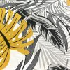 Amilian Dekokissen Kissenbezug Kissen 80cm x 80cm Monstera Grau Senfgelb - Image 8