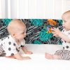 Amilian Bettumrandung Babybett weich Nestchen Kantenschutz Bettnestchen Kopfumrandung Zubehör für Laufstall Bettschlange 180 Monstera Türkis Schwarz Oberstoff: 100% Baumwolle, Füllung: 100% Polyester - Image 7