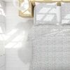 2-teilig Set: Bettwäsche 135x200, aus Baumwolle, mit Hotelverschluß: Bettbezug 135x200, Kopfkissenbezug Kissenhülle: 80x80cm Schneeball 100% Baumwolle - Image 4