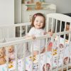 Amilian Bettumrandung Babybett weich Nestchen Kantenschutz Bettnestchen Kopfumrandung Zubehör für Laufstall Bettschlange 210 Apache Oberstoff: 100% Baumwolle, Füllung: 100% Polyester - Image 6
