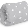 Baby kleines Stillkissen mit Füllung; Stillmuff, Muff: ca. 22x20cm, für Unterwegs; Arm Tunnel; Armkissen, beim Stillen; breastfeeding pillow Sternchen Grau Oberstoff: 100% Baumwolle, Füllung: 100% Polyester