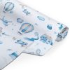 Amilian Baumwollstoff Meterware, Stoffe, Stoffreste: ca. 160cm x 50cm, zum Nähen, für Patchwork 100% Baumwolle, Baumwollstoff, Ballons Flugzeuge 100% Baumwolle