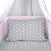 Amilian Baby Bettwäsche 7tlg Set mit Nestchen Kinderbettwäsche 100×135 Betthimmel Babybettwäsche für Baby Fuchs Stern (A3)/ Sternchen Weiß auf Rosa (Vollstoffhimmel) 100% Baumwolle 100% Baumwolle Oberstoff: 100% Baumwolle, Füllung: 100% Polyester Oberstoff: 100% Baumwolle, Füllung: 100% Polyester - Image 3