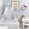 Amilian Baby Bettwäsche 7tlg Set mit Nestchen Kinderbettwäsche 100×135 Betthimmel Babybettwäsche für Baby Fuchs Stern (A3)/ Sternchen Weiß auf Rosa (Vollstoffhimmel) 100% Baumwolle 100% Baumwolle Oberstoff: 100% Baumwolle, Füllung: 100% Polyester Oberstoff: 100% Baumwolle, Füllung: 100% Polyester - Image 5