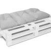 Bankauflage Gartenbankauflage Stuhlkissen Rückenkissen Sitzpolster Bankkissen für Gartenbank Palettenkissen 60x120cm Pünktchen Klein Grau Oberstoff: 100% Baumwolle, Füllung: 100% Polyester