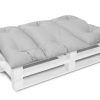 Bankauflage Gartenbankauflage Stuhlkissen Rückenkissen Sitzpolster Bankkissen für Gartenbank Palettenkissen 80x120cm Pünktchen Klein Grau Oberstoff: 100% Baumwolle, Füllung: 100% Polyester