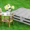 Bankauflage Gartenbankauflage Stuhlkissen Rückenkissen Sitzpolster Bankkissen für Gartenbank Palettenkissen 80x120cm Pünktchen Klein Grau Oberstoff: 100% Baumwolle, Füllung: 100% Polyester - Image 5