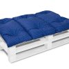 Bankauflage Gartenbankauflage Stuhlkissen Rückenkissen Sitzpolster Bankkissen für Gartenbank Palettenkissen 80x120cm Pünktchen Blau Oberstoff: 100% Baumwolle, Füllung: 100% Polyester