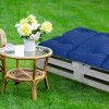 Bankauflage Gartenbankauflage Stuhlkissen Rückenkissen Sitzpolster Bankkissen für Gartenbank Palettenkissen 80x120cm Pünktchen Blau Oberstoff: 100% Baumwolle, Füllung: 100% Polyester - Image 5
