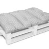 Bankauflage Gartenbankauflage Stuhlkissen Rückenkissen Sitzpolster Bankkissen für Gartenbank Palettenkissen 80x120cm Sternchen Grau Oberstoff: 100% Baumwolle, Füllung: 100% Polyester