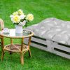Bankauflage Gartenbankauflage Stuhlkissen Rückenkissen Sitzpolster Bankkissen für Gartenbank Palettenkissen 80x120cm Feder Grau Oberstoff: 100% Baumwolle, Füllung: 100% Polyester - Image 5