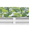 Bankauflage Gartenbankauflage Stuhlkissen Rückenkissen Sitzpolster Bankkissen für Gartenbank Palettenkissen 80x120cm Blätter Grün Oberstoff: 100% Baumwolle, Füllung: 100% Polyester - Image 7