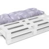 Bankauflage Gartenbankauflage Stuhlkissen Rückenkissen Sitzpolster Bankkissen für Gartenbank Palettenkissen 40x120cm Feder Grau Oberstoff: 100% Baumwolle, Füllung: 100% Polyester