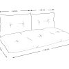 Bankauflage Gartenbankauflage Stuhlkissen Rückenkissen Sitzpolster Bankkissen für Gartenbank Palettenkissen 40x120cm Feder Grau Oberstoff: 100% Baumwolle, Füllung: 100% Polyester - Image 3