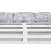 Bankauflage Gartenbankauflage Stuhlkissen Rückenkissen Sitzpolster Bankkissen für Gartenbank Palettenkissen 40x120cm Feder Grau Oberstoff: 100% Baumwolle, Füllung: 100% Polyester - Image 7