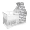 Amilian freistehende Himmelstange; Betthimmel Stange mit Himmel für Babybett; Stubenwagen; Babywiege; Kinderbett; Baldachin; Bettvorhang: Vollstoffhimmel Elefant Grau 100% Baumwolle 100% Metall - Image 2