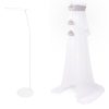 Amilian freistehende Himmelstange; Betthimmel Stange; Himmelhalter für Babybett; Stubenwagen; Babywiege; Kinderbett; Baldachin; Bettvorhang: Chiffonhimmel Wolken/Hellgrau 100% Polyester 100% Metall