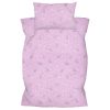 Amilian Kinderbettwäsche Kinder Bettwäsche Babybettwäsche für Baby Bettbezug 100 x 135 cm, Kopfkissenbezug 40 x 60 cm, 2-teilig, 100% Baumwolle, mit Hotelverschluß Häschen Rosa Hellrosa 100% Baumwolle