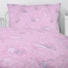 Amilian Kinderbettwäsche Kinder Bettwäsche Babybettwäsche für Baby Bettbezug 100 x 135 cm, Kopfkissenbezug 40 x 60 cm, 2-teilig, 100% Baumwolle, mit Hotelverschluß Häschen Rosa Hellrosa 100% Baumwolle - Image 6