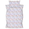 Amilian Kinderbettwäsche Kinder Bettwäsche Babybettwäsche für Baby Bettbezug 100 x 135 cm, Kopfkissenbezug 40 x 60 cm, 2-teilig, 100% Baumwolle, mit Hotelverschluß Märchentiere Apricot 100% Baumwolle