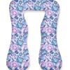 Amilian Schwangerschaftskissen zum Schlafen Lagerungskissen Seitenschläferkissen ink.Bezug Baby Bed universell groß TYP A pregnancy pillow bodypillow Zauberblumen 100% Baumwolle Oberstoff 100% Polypropylen, Füllung 100% Polyester