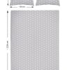 Amilian Bettwäsche; Bettgarnitur; 3-tlg. 100% Baumwolle; für Bettbezug: 155x220 und 2 x Kopfkissenbezug: 80x80 cm; mit Hotelverschluss; Sternchen Grau Streifen Grau 100% Baumwolle - Image 3