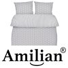 Amilian Bettwäsche; Bettgarnitur; 3-tlg. 100% Baumwolle; für Bettbezug: 155x220 und 2 x Kopfkissenbezug: 80x80 cm; mit Hotelverschluss; Sternchen Grau Streifen Grau 100% Baumwolle - Image 7