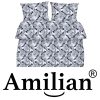 Amilian Bettwäsche; Bettgarnitur; 3-tlg. 100% Baumwolle; für Bettbezug: 155x220 und 2 x Kopfkissenbezug: 80x80 cm; mit Hotelverschluss; Monstera Grau 100% Baumwolle - Image 7