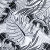 Amilian Bettwäsche; Bettgarnitur; 3-tlg. 100% Baumwolle; für Bettbezug: 155x220 und 2 x Kopfkissenbezug: 80x80 cm; mit Hotelverschluss; Monstera Grau 100% Baumwolle - Image 8