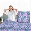 Amilian Bettwäsche; Bettgarnitur; 3-tlg. 100% Baumwolle; für Bettbezug: 155x220 und 2 x Kopfkissenbezug: 80x80 cm; mit Hotelverschluss; Zauberblumen 100% Baumwolle - Image 4