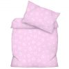 Amilian Bettwäsche Bettgarnitur 2-tlg. 100% Baumwolle für Bettbezug: 120x90 und 1 x Kopfkissenbezug: 40x60 cm mit Hotelverschluss Herzen Rosa 100% Baumwolle