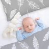 Amilian Bettwäsche Bettgarnitur 2-tlg. 100% Baumwolle für Bettbezug: 120x90 und 1 x Kopfkissenbezug: 40x60 cm mit Hotelverschluss Feder Grau 100% Baumwolle - Image 6