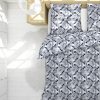 Amilian Bettwäsche; Bettgarnitur; 2-tlg. 100% Baumwolle; für Bettbezug: 140x200 und 1 x Kopfkissenbezug: 80x80 cm; mit Hotelverschluß; Monstera Grau 100% Baumwolle - Image 4